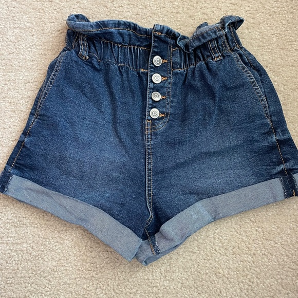 No Boundaries Pants - No Boundaries High Waist Denim Blue Shorts